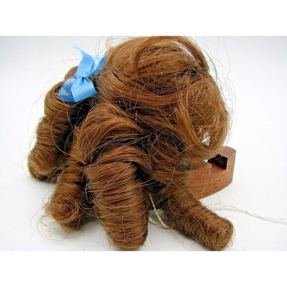 Modacrylic Doll Wig Nicole Light Brown Size 6-7 French Curl Ringlets Bow w/ Box - Picture 3 of 12